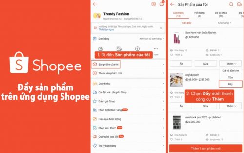 Cách đẩy sản phẩm Shopee trên ứng dụng