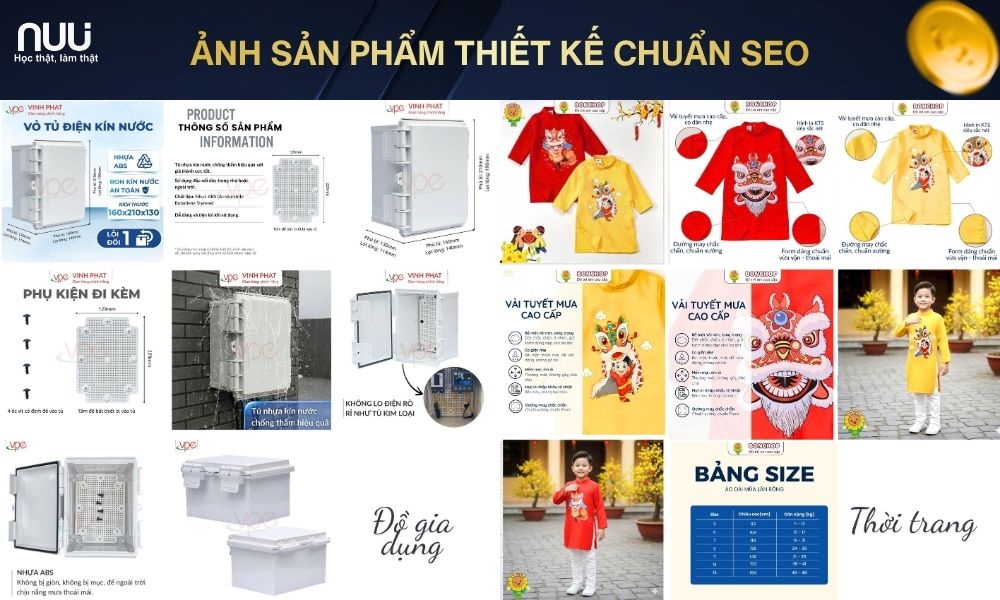 Shop quần áo với bộ hình ảnh sản phẩm chuẩn SEO