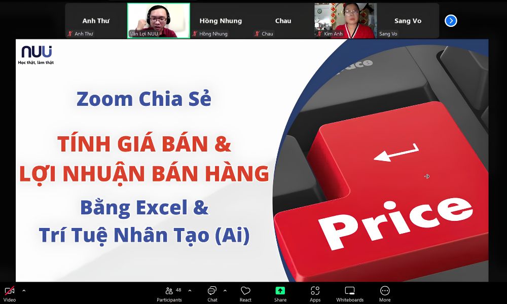 Khóa Thương Mại Điện Tử NUU EDU có dạy qua Zoom
