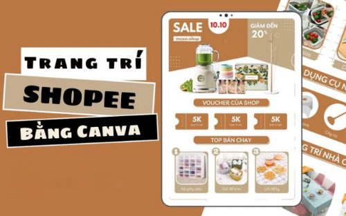 Trang trí Shopee bằng Canva