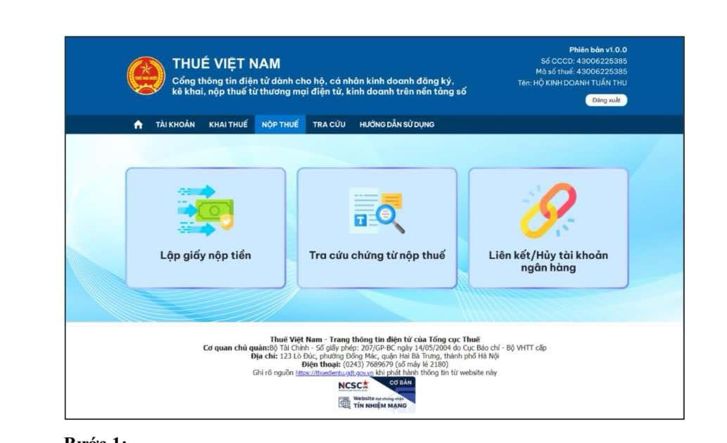 Lập giấy nộp thuế bán hàng online