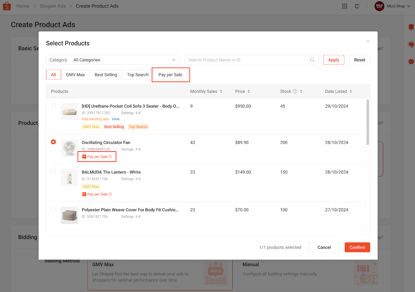 tạo quảng cáo chi trả doanh số Shopee